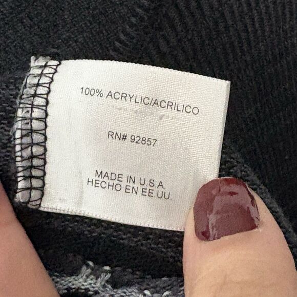 Decree Y2K Gray Black Babydoll Tunic Top Long Sleeve Sz Sm Fairy Grunge Coquette - Picture 6 of 8